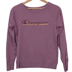 CHAMPION | Women’s Purple Graphic Champion Spell-Out Sweatshirt size Small